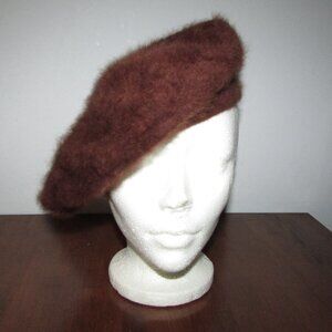 Parkhurst Brown Textured Beret - Vintage